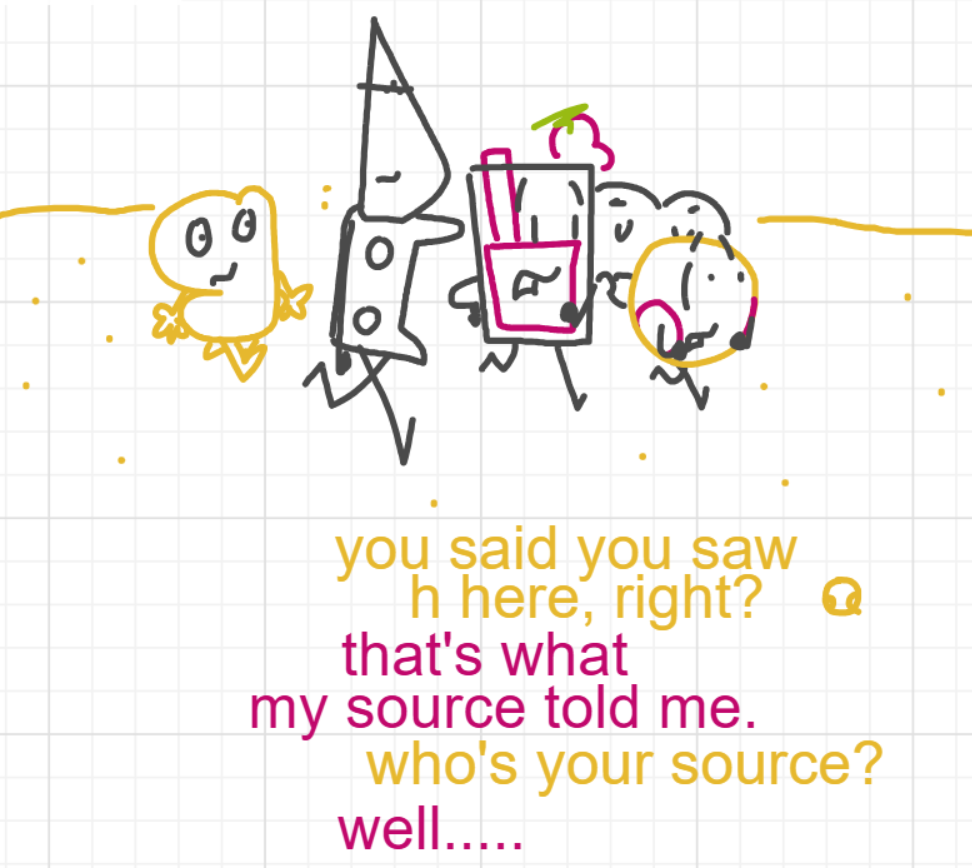 A panel from I've Been Everywhere, Man, episode nine of the Board Boards object show by Furretwalk/WalkingFurret.